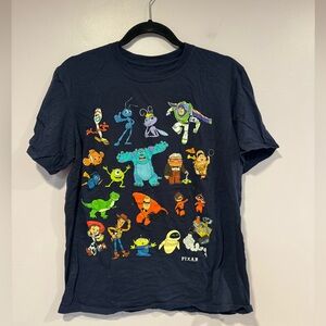 Navy Pixar characters all over‎ Disney short sleeve